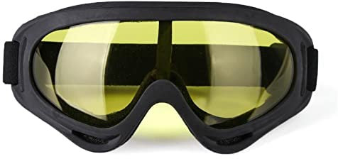 ZUOZUIYQ Ski goggles Unisex Snowboard Moto Cycling Dustproof Eyewear Glasses Winter Windproof Ski Goggles Lens Frame (Yellow)