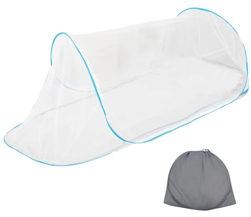 YOUYIKE Moustiquaire de voyage pliable pop-up - 200 x 80 x 56 cm - Pour lit simple - Moustiquaire de camping - Protection à 360 ° - Respirant