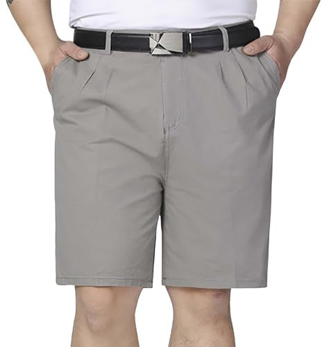 Kurze Hosen Herren Sommer Baumwolle Chino Shorts Golfshorts für den Ganzen Tag Stretch Leichte Lässige Flache Front-Shorts mit Taschen Freizeithose Kurz Sommerhose Sporthose Gym Strand Shorts