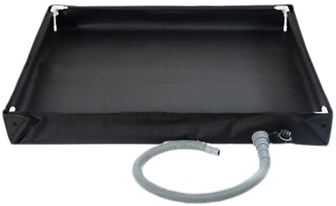 kesurpae Camping Duschwanne, schwarz, 80 x 80 x 10 cm, tragbare Duschwanne für Outdoor Abenteuer, tragbare PVC Dusche, Camping Duschzelt