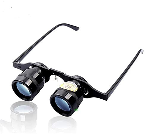 ZJFHEYUO 10X34 Tragbare Angeln Lupe Brille 10X Vergrößerungs Lupe Blau Film Fernglas Für Outdoor Uhr Konzert Sport
