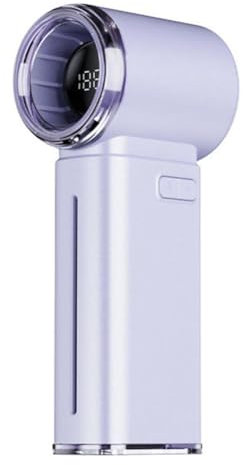 Heilanole Ventilateur de Poche Rechargeable USB pour Activités en Extérieur, Affichage Intelligent avec 199 Vitesses et Fonction Brumisateur Glace