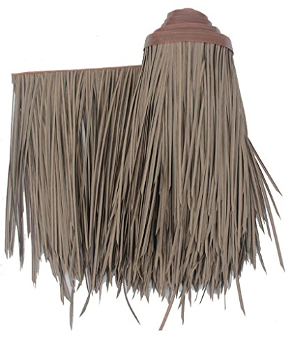 Palm Thatch Roll Fake Thatch Simulation Thatch Tile Umweltschutz PE Kunststoff Stroh Reetdach Holzhaus Dekoration Für Outdoor-Haus Dekoration - Versand In Rollen(Yellow a,0.5x2m/1.64X6.56ft)