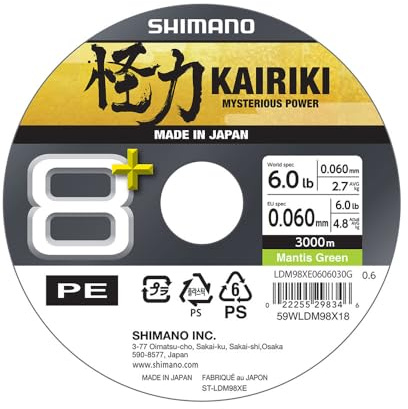 Line Kairiki 8+ - 3000m 0.23mm 26.3kg M. Green