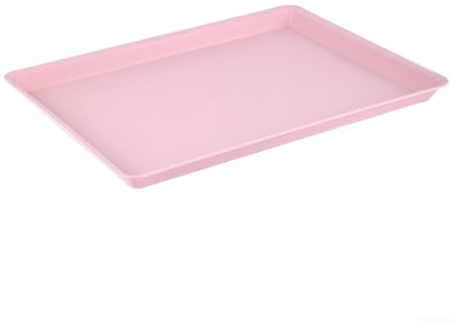 Startbuymore Serviertablett, Rosa | Rutschfest, Erhöhte Kanten für sicheren Halt, Einfarbiges, leichtes Design, Stabiles Material, Für Restaurantgebrauch