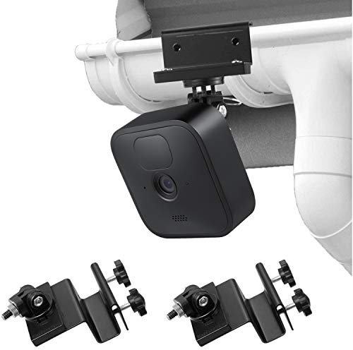 Wasserstein Weatherproof Gutter Mount with Universal Screw Adapter - Compatible with Blink Outdoor & XT2/XT Camera (2 Pack, Black)