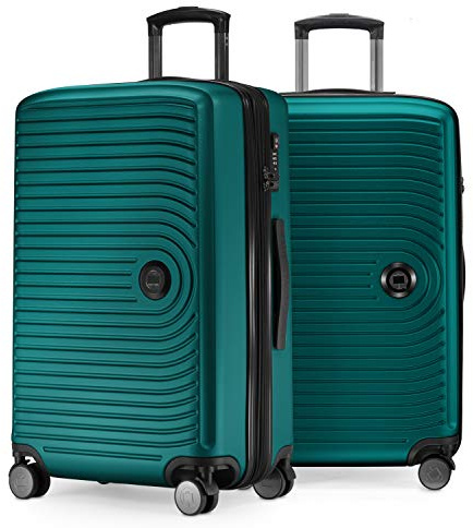 Hauptstadtkoffer - Mitte - 2er Kofferset Trolley-Set, Rollkoffer mit Dehnfalte 65cm, ABS, TSA, Türkis
