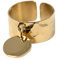 Paloma Bijoux Bague Ajustable en Acier Inoxydable 316L Tendance été 2019 pour Femme - Finition Martelé (Jaune, Acier Chirurgical 316L)