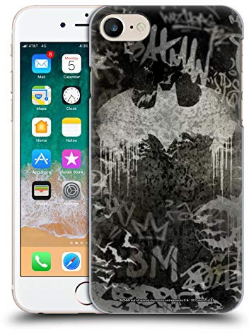 Head Case Designs Offizielle Batman DC Comics Graffiti Logo Mode Vintage Harte Rueckseiten Handyhülle Hülle Huelle kompatibel mit Apple iPhone 7/8 / SE 2020 & 2022