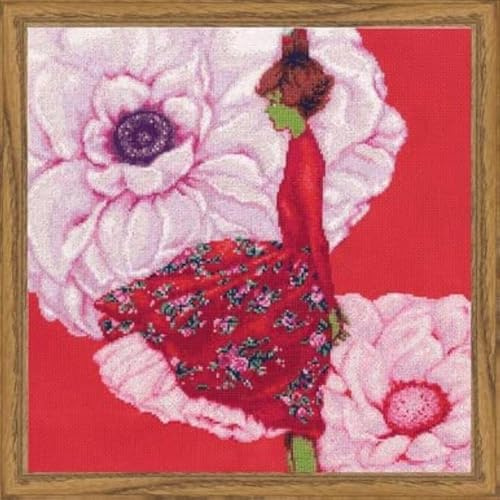 RTO Cross Stitch Cushion, Cotton, Multicoloured, 40x40 cm