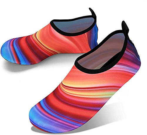 JOTO Wasserschuhe für Damen Herren Kinder, Unisex Badeschuhe Strandschuhe Quick-Dry Schnelltrockend Aquaschuhe Schwimmschuhe Surfschuhe Barfuß Schuhe