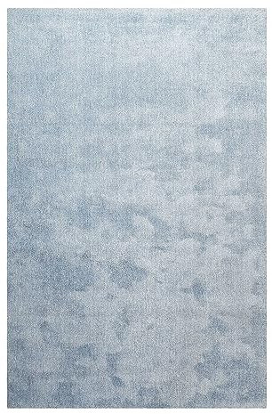 Homie Living Hochflor Teppich, modern, kuschelige, weich, flauschig für Wohnzimmer, Schlafzimmer und Kinderzimmer Sienna (Hellblau Meliert, 80 x 150 cm)