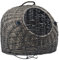 vidaXL Katzen-Transportkorb Grau 50×42×40 cm Natürliche Weide