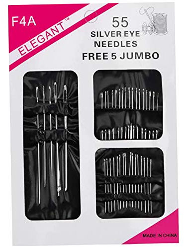 Sewing Needles Set 55 Pcs Beading Needles Stainless Steel Hand Sewing Needles