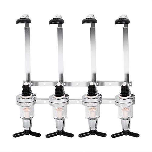 Wandflaschenhalter Wand Montierter 4 Flaschen Flaschenhalter Bodenartiger Getränkespender Alkoholspender für Wandmontage