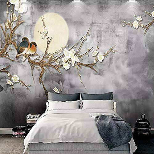 Chinesische Wind und Blume Vogel Tier Serie anpassen 4D Wallpaper Tv Hintergrund Wanddekoration Kunst HD-Druck Post Tapete wandpapier fototapete 3d effekt tapeten Wohnzimmer Schlafzimmer-250cm×170cm