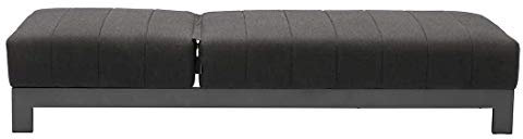 OUTLIV. Miami Gartenliege 71x205x40 cm mit Aluminium-Gestell und Polsterbezug aus Sunbrella in Sooty, Outdoorstoff