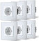 BSEED Schuko Steckdose 6er Pack, 16Amp AC Power Kristallglas Platte, 1 Fach Unterputzdose Steckdose, 86mm Single Schutzkontaktbuchse Wandsteckdose Wandsteckdose Weiß