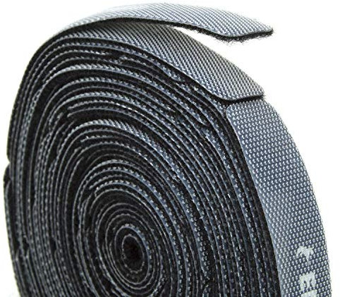 Reusable Cable Ties 1/2 x 6 Self-Gripping Strips Ready to Use Precut Straps for Cable Management and Organizing Cords 50 Pack (Black)