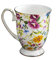 Tasse à Thé en Porcelaine Tasses De Petit Déjeuner Moderne, Tasse à Vintage Motif Floral Café en Céramique avec Anse pour Cadeau, Hôtels, Ménage (Style A)