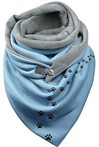 Damen Schal Winter Mit Knöpfen Frauen Kuschelig Bunt Herbst Warm Musselintuch Dreieckstuch Schwarz Blau Wollschal Seidentücher Unisex XXL Dreieck Poncho Scarf Halstücher