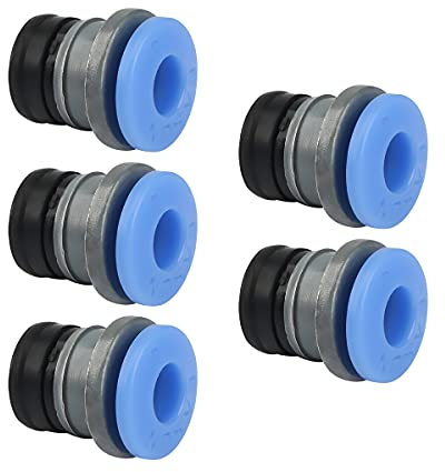 BCZAMD 3D-Drucker Extruder Teile PC4-M6 Pneumatik-Schnellverbinder Bowde ECAS04 Teflo Pneumatic Fitting Straight Quick in Fitting 4mm Gewinde M6 PTFE-Schlauch für 3D-Drucker 1,75mm Filament-5Pcs