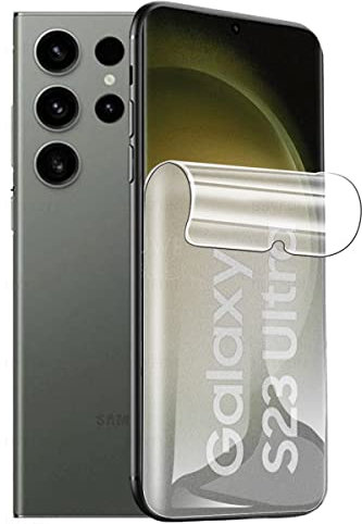 [2 Piezas] Protector de Pantalla de Hidrogel para Samsung Galaxy S23 Ultra (6.8),[HD] Flexible Película Protectora de TPU (No Vidrio)