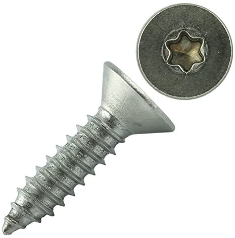 100 Stück 6X20 mm Edelstahl A2 - Spanplattenschrauben Torx - Vollgewinde - Holzbauschrauben mit Senkkopf - Edelstahlschrauben