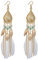 fdsmall Ohrringe Faux Feder Ohrringe Bohemian Fringe Tassel Long Drop Dangle Earrings Jewelry Long Vintage Dangle Earrings for Women's (weiß)