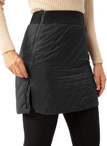 FitsT4 Sports Damen Leichte Winddichte Röcke gesteppt Sport Isoliert Winter Warme Schneeröcke Wandern Laufen Golf