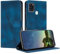 Mo-Beauty Handyhülle für Samsung Galaxy A21S, PU Leder Brieftasche Klapphülle Magnetic Standfunktion Kartenfach Schutzhülle hülle für Samsung A21S - Blau