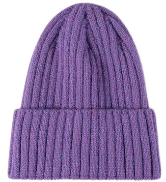 HOIROJEK Strickmütze für Herren Damen Warme Kaschmir Wintermütze Unisex Erwachsene, Violett, Einheitsgr��e