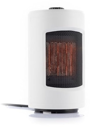 InnovaGoods - Radiateur Céramique Oscillant Heramik, Chauffage Rapide PTC, 2 Puissances 600-1200W, Oscillation SWING LOW-HIGH, Compact et Portable, Multicolore, Plastique