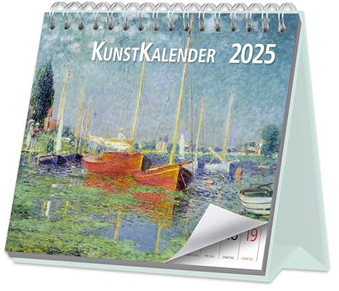 Kunstkalender Wochenkalender 2025: Der Tischkalender mit berühmten Meisterwerken zum Aufstellen