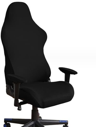 Xusxes Gaming Stuhlhussen, Bürostuhl Drehstuhl Bezug, Gaming Stuhl Bezug Waschbar, für Computer Stühle/dx Racing/pc Sitzbezug, Schwarz