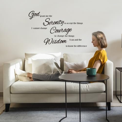 SUPERDANT Wandaufkleber Mit Bibelversen Gelassenheit Gebet Wandtattoo Bibel Inspirierende Zitate Wanddekoration Wohnzimmer Schlafzimmer Dekoration Christliche Raumdekoration