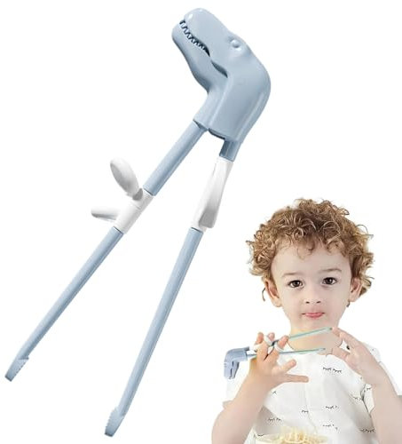 Lambo - Varillas de entrenamiento para niños, varillas de práctica para niños, con forma de dinosaurio, varillas de entrenamiento con asistente para principiantes, niños, varillas, chinas, ajustable