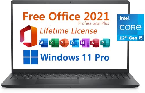 Dell 2024 Inspiron 15 Business Laptop, Free Microsoft Office 2021 with Lifetime License, 15.6 FHD 1920 x 1080, Intel 10-Core i5-1235U, 64GB DDR4 RAM, 2TB PCIe SSD, Windows 11 Pro, Black