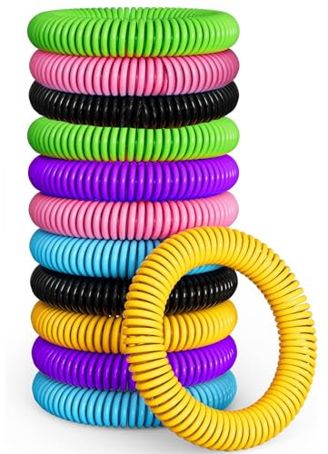 12 Pack Mosquito Repellent Bracelet, Outdoor Bug Mosquito Bands, Insect Repellent, Waterproof Insect Repellent Bands Travel Essentials for Kids & Adults