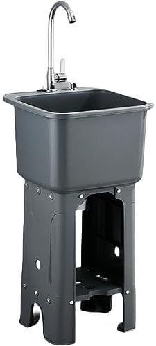 ORNDYDM Fregadero con Patas Acero,Mueble Fregadero,Fregadero Exterior Jardin,Fregadero Exterior,Cocina Exterior,Mueble Fregadero Cocina,Fregadero De Acero Inoxidable,Cocina Exterior Jardin Gray