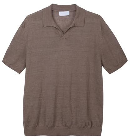 Diana Studio, Polo - Uomo, 100% Lino, Tinta unita, Fatto in Italia, XL