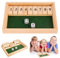 SZSMW Shut The Box Spiel - Klappbrett Spiel - Shut The Box 12er - Perfekt für Kinder Jeden Alters,für Partys, Familienfeiern, Feiertagsfeiern usw,Wird Mit Zwei WüRfeln Geliefert