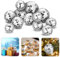 Molain 12 Pcs Disco Ball Cake Topper - Different Sizes, 70s Themed Dance Party Supplies, Small Disco Balls for Cake Dessert Accessories