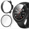 GIOPUEY [2 Pack Funda para OnePlus Watch 2R, Protector de Pantalla + Bastidor rígido, Protección Total del Paquete - Black+Transparent