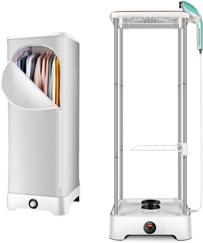 GYQTGBNH Máquina de Planchar a Vapor, con Temporizador automático/eliminación rápida de Arrugas, Colgador de Armario Plegable eléctrico, para Ropa y Telas