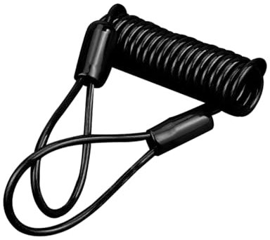 Adunsiaoto Câbles à Ressort Rappel, Cable Rappel Enroulé, Câble De Bobine Alarme Antivol Ressorts Sécurité, Cable D'antivol Disque, Câble pour Antivol Bloque-Disque Moto Verrouillage(Noir)