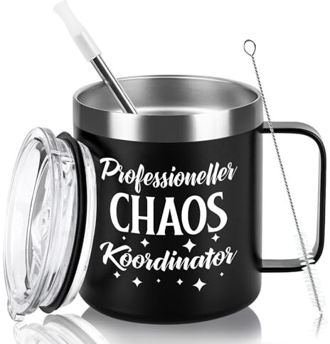 Livole Weihnachtsgeschenke für Männer, Chef, Kollegen, Bester Freund Geschenk Mann, Papa - Professioneller Chaos Koordinator - Lustige Chef Geschenke, Chef Tasse, 12oz 350ml Kaffeetasse mit Henkel