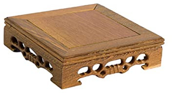 Parliky 1 Pc Base de maceta de madera macetas de interior pedestal de maceta elegante planta base de madera para manualidades Peana de madera para manualidades delicada base cuadrada Brown