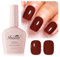 Imtiti Smalto per unghie marrone, 1 pezzo di smalto gel marrone rosso, smalto gel UV LED, lunga durata, nail art manicure fai da te a casa per l'autunno e l'inverno (10 ML)