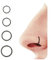 BodyBonita 4 Stück 20G 316L Edelstahl Nasenpiercing Ring Helix Piercings Septum Klicker Nasenring Reifen Knorpel Conch Rook Tragus Ohrringe Piercing Schmuck Hypoallergen für Frauen Männer Schwarz
